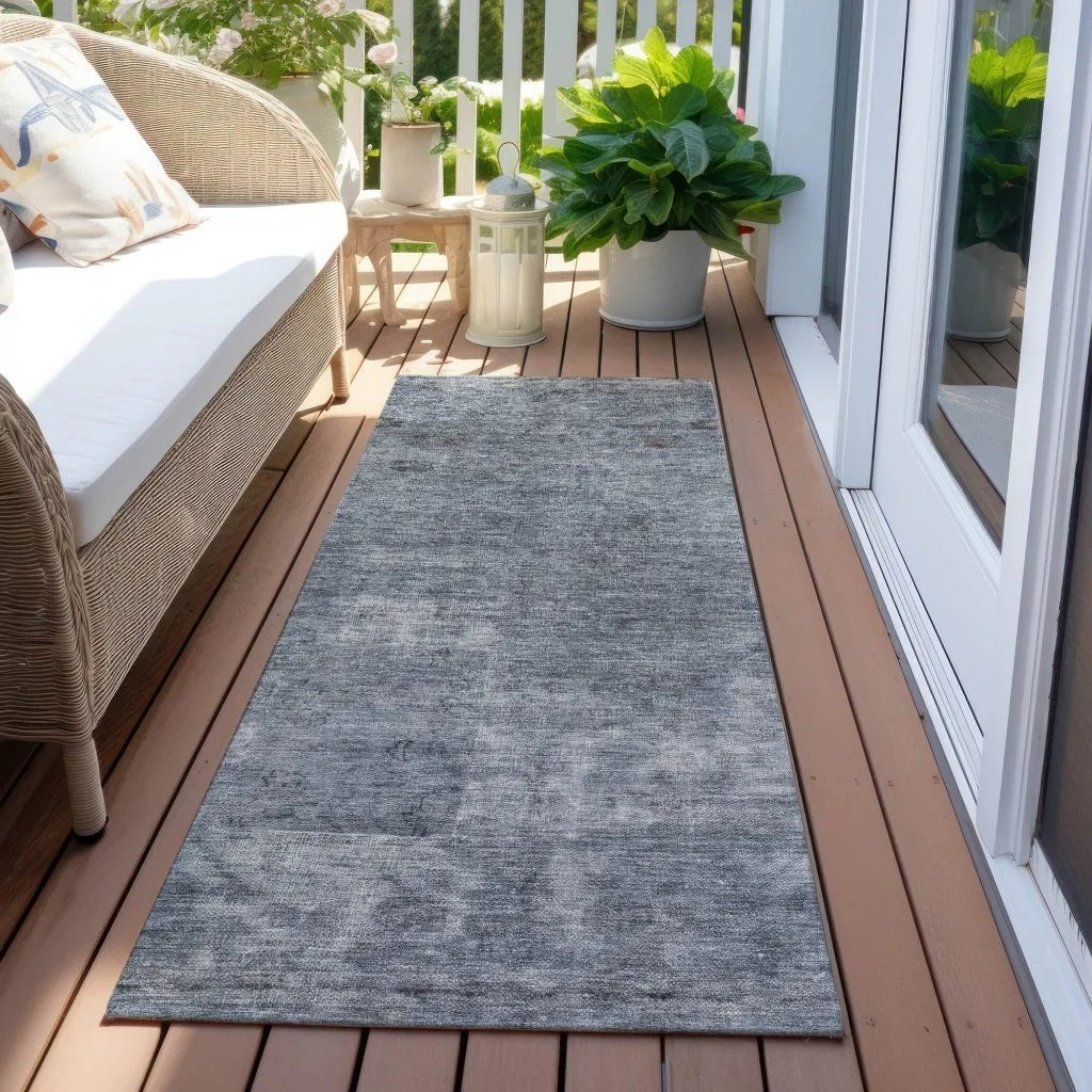 LOOMLAN Rugs Isadorae Blue Washable Indoor-Outdoor Rug
