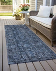 LOOMLAN Rugs Jane Blue Washable Indoor-Outdoor Rug
