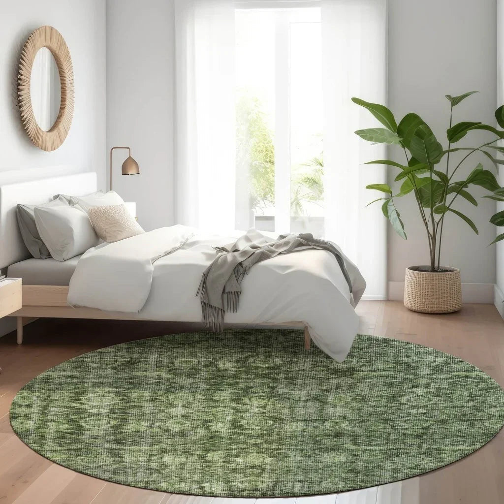 LOOMLAN Rugs Jane Green Washable Indoor-Outdoor Rug