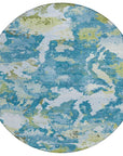 LOOMLAN Rugs Jetra Blue Washable Indoor-Outdoor Rug