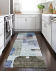 LOOMLAN Rugs Jude Blue Washable Indoor-Outdoor Rug