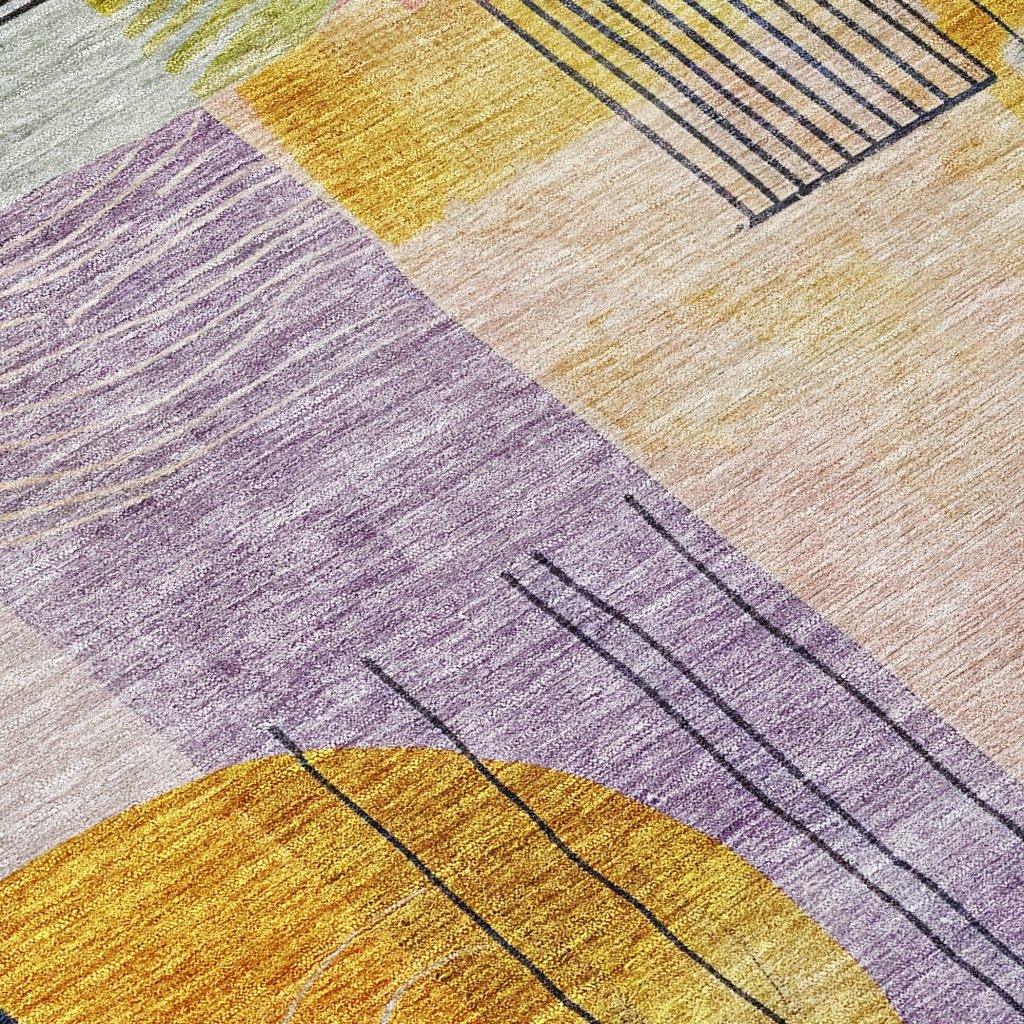LOOMLAN Rugs Jude Purple Washable Indoor-Outdoor Rug