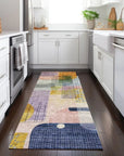 LOOMLAN Rugs Jude Purple Washable Indoor-Outdoor Rug
