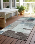 LOOMLAN Rugs Jude Teal Washable Indoor-Outdoor Rug