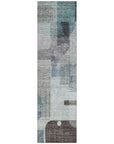 LOOMLAN Rugs Jude Teal Washable Indoor-Outdoor Rug