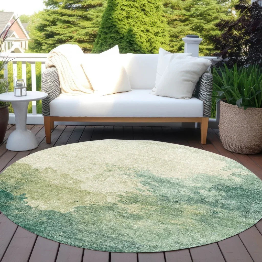 LOOMLAN Rugs Julian Green Washable Indoor-Outdoor Rug