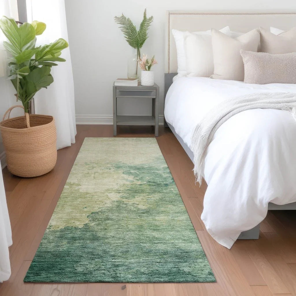 LOOMLAN Rugs Julian Green Washable Indoor-Outdoor Rug
