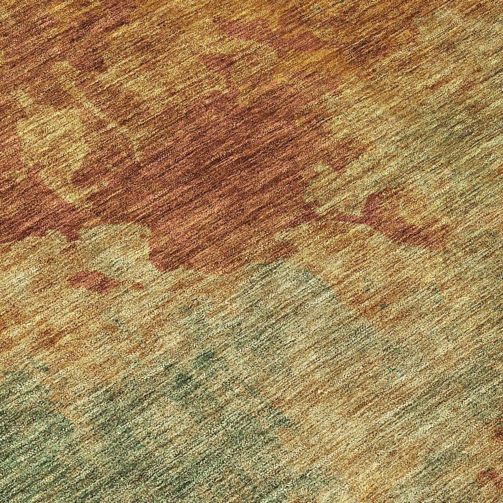 LOOMLAN Rugs Julian Orange Washable Indoor-Outdoor Rug