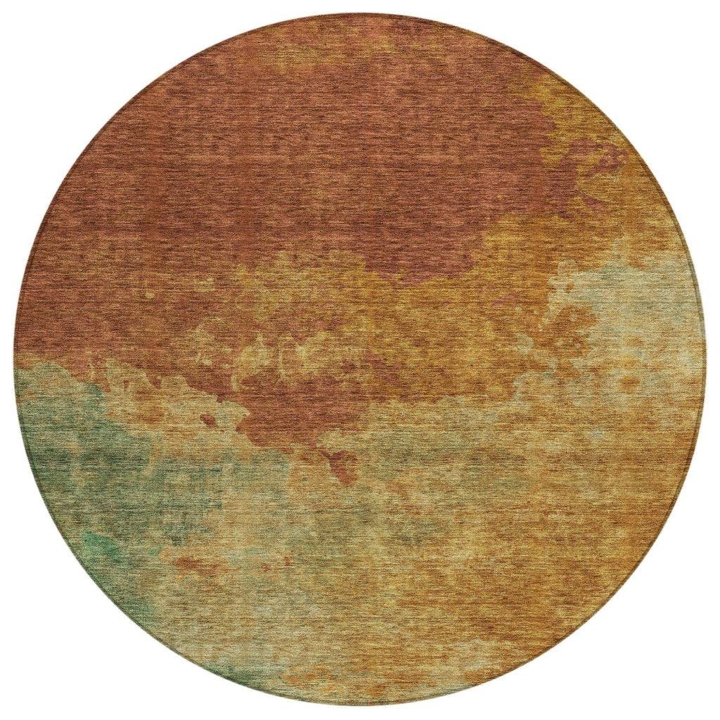 LOOMLAN Rugs Julian Orange Washable Indoor-Outdoor Rug