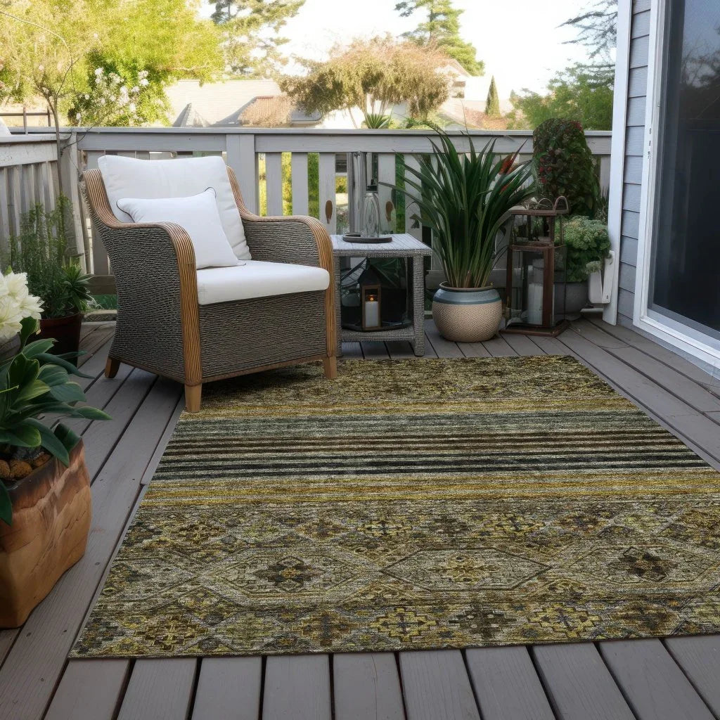 LOOMLAN Rugs Julissara Gray Washable Indoor-Outdoor Rug