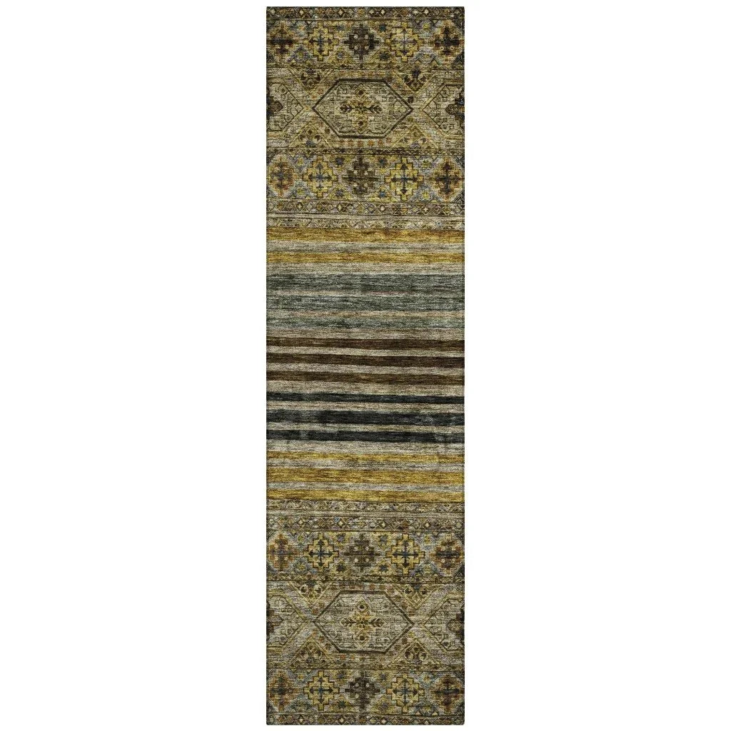 LOOMLAN Rugs Julissara Gray Washable Indoor-Outdoor Rug