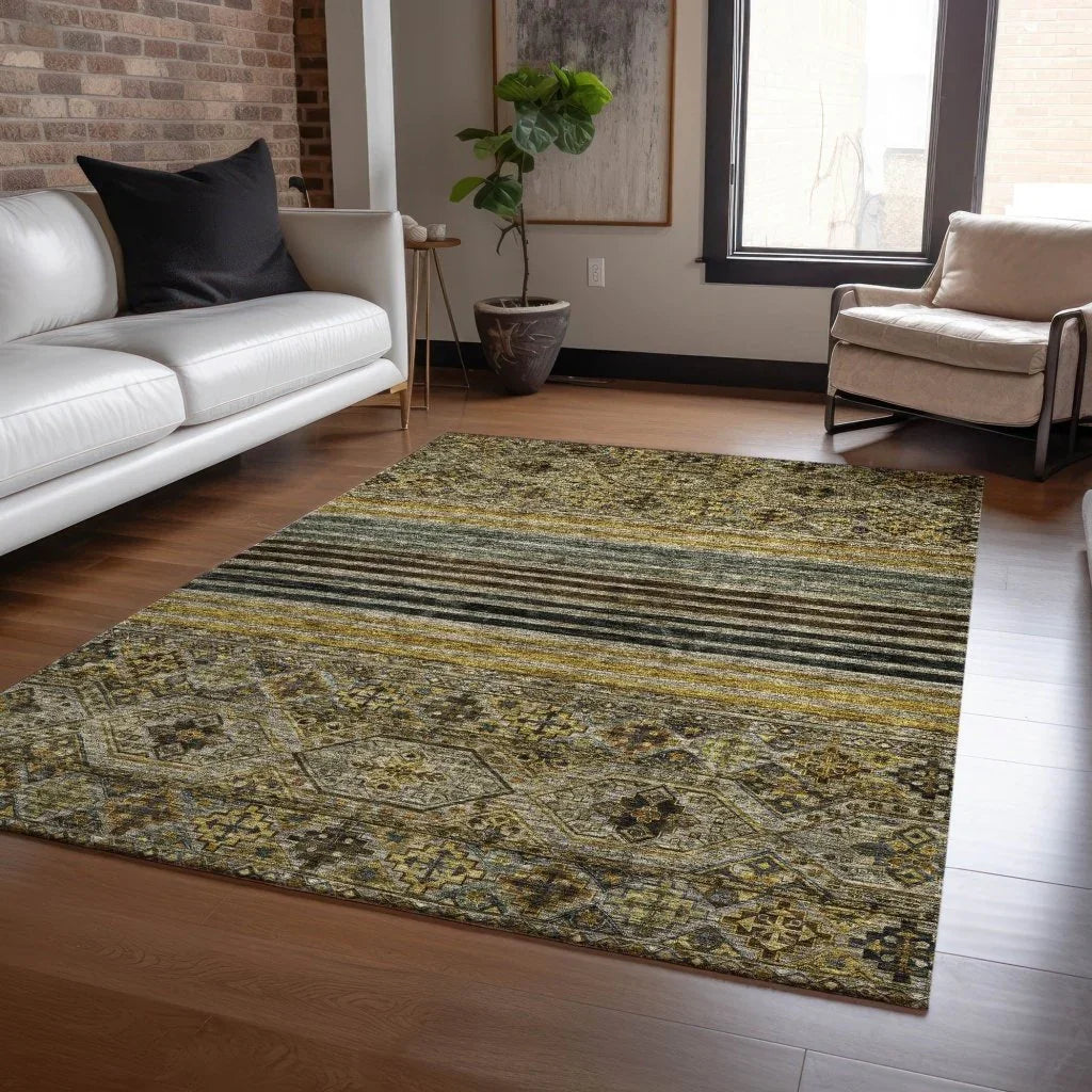 LOOMLAN Rugs Julissara Gray Washable Indoor-Outdoor Rug