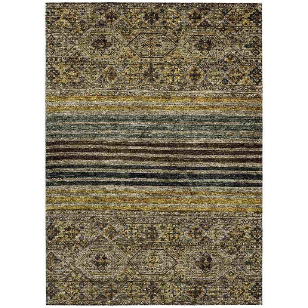 LOOMLAN Rugs Julissara Gray Washable Indoor-Outdoor Rug