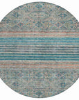 LOOMLAN Rugs Julissara Teal Washable Indoor-Outdoor Rug