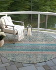 LOOMLAN Rugs Julissara Teal Washable Indoor-Outdoor Rug