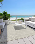 LOOMLAN Rugs Junia Beige Washable Indoor-Outdoor Rug