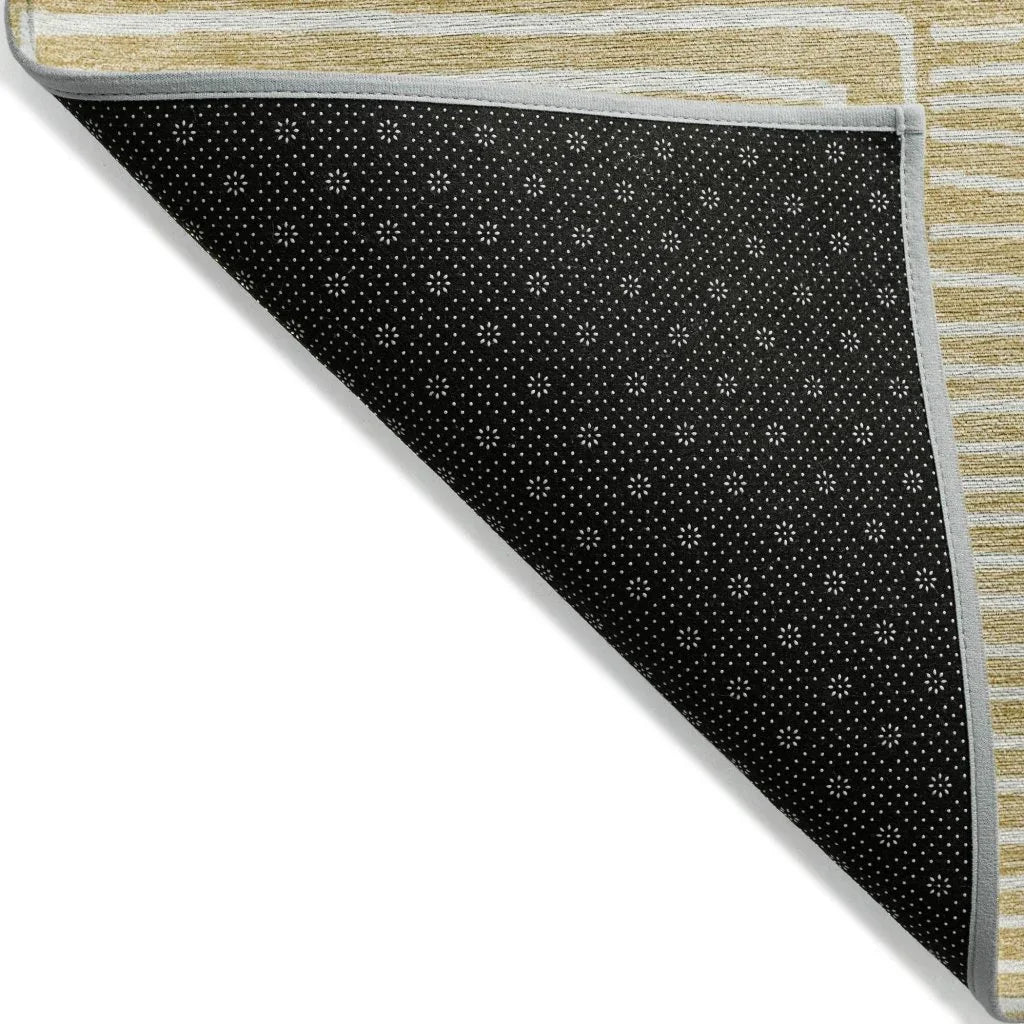 LOOMLAN Rugs Junia Gold Washable Indoor-Outdoor Rug