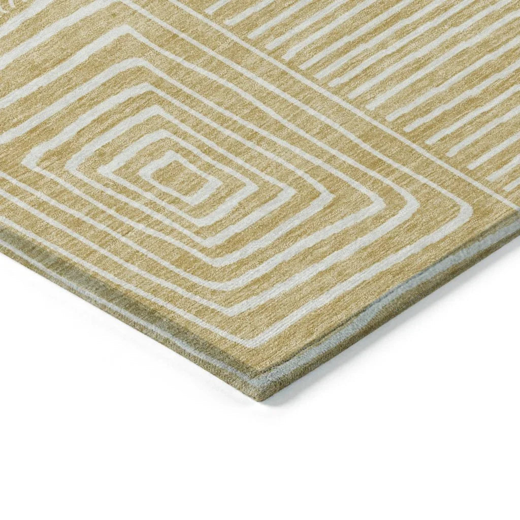 LOOMLAN Rugs Junia Gold Washable Indoor-Outdoor Rug