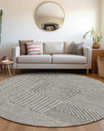 LOOMLAN Rugs Junia Gray Washable Indoor-Outdoor Rug
