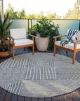 LOOMLAN Rugs Junia Gray Washable Indoor-Outdoor Rug