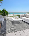 LOOMLAN Rugs Junia Gray Washable Indoor-Outdoor Rug