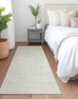 LOOMLAN Rugs Junia Ivory Washable Indoor-Outdoor Rug