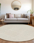 LOOMLAN Rugs Junia Ivory Washable Indoor-Outdoor Rug
