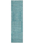 LOOMLAN Rugs Junia Teal Washable Indoor-Outdoor Rug