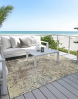 LOOMLAN Rugs Kairi Brown Washable Indoor-Outdoor Rug