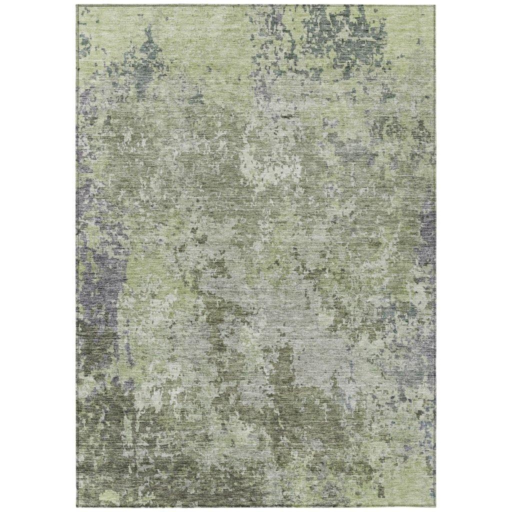 LOOMLAN Rugs Kairi Green Washable Indoor-Outdoor Rug