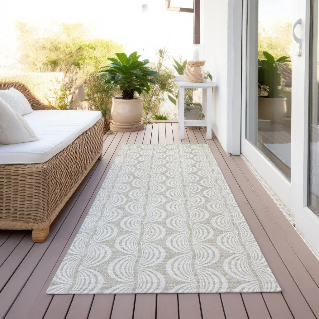 LOOMLAN Rugs Kairova Beige Washable Indoor-Outdoor Rug