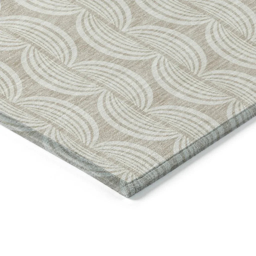 LOOMLAN Rugs Kairova Beige Washable Indoor-Outdoor Rug