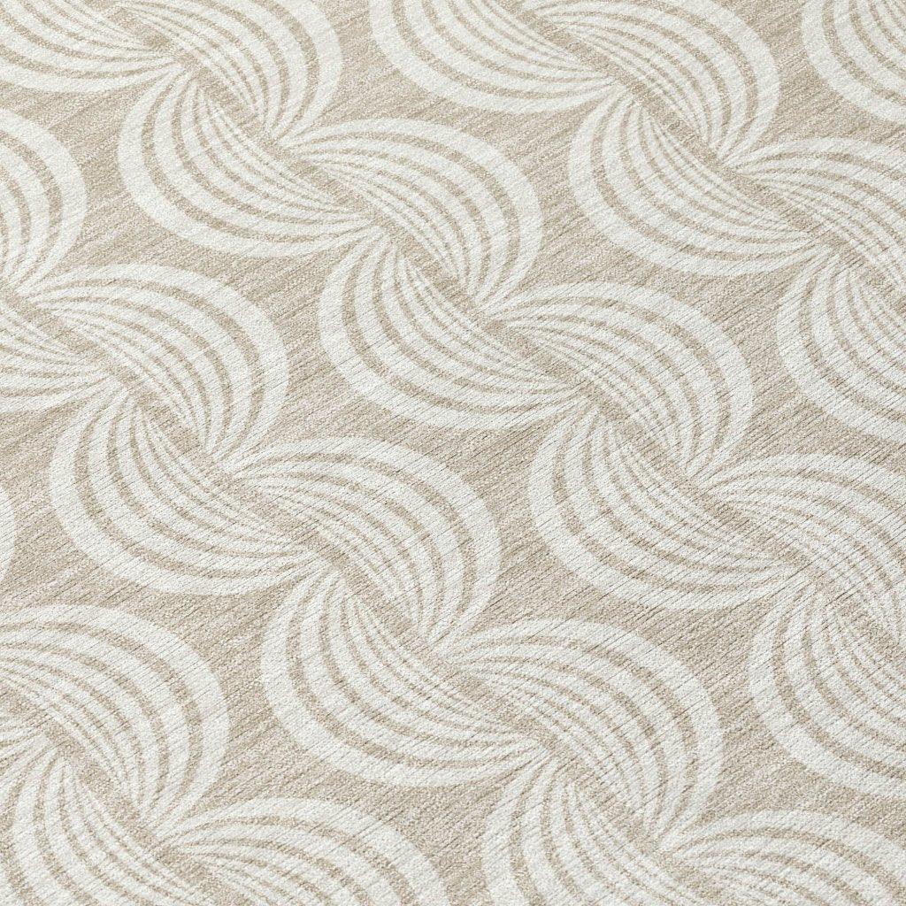 LOOMLAN Rugs Kairova Beige Washable Indoor-Outdoor Rug