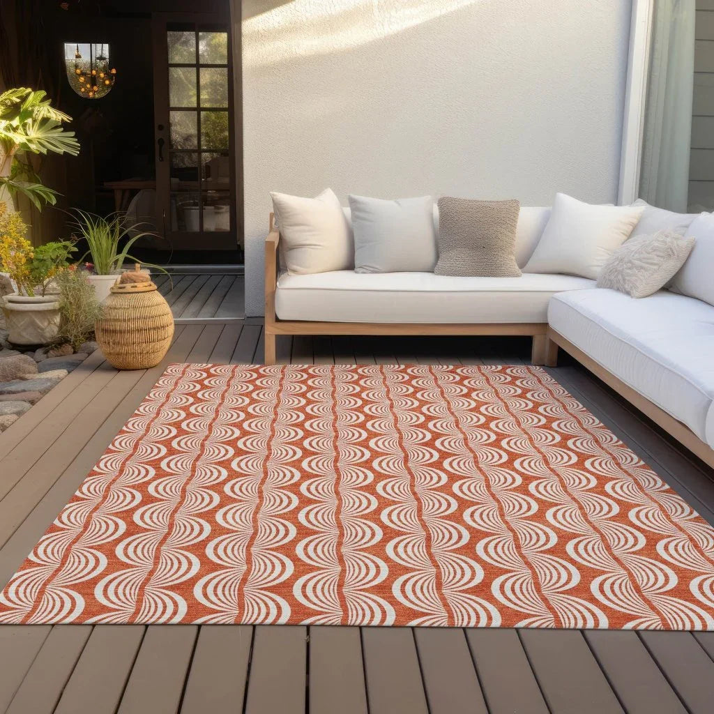 LOOMLAN Rugs Kairova Coral Washable Indoor-Outdoor Rug