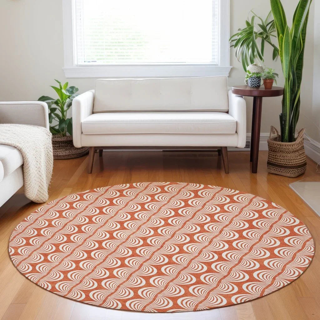 LOOMLAN Rugs Kairova Coral Washable Indoor-Outdoor Rug