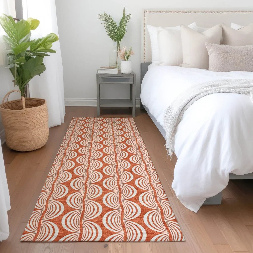 LOOMLAN Rugs Kairova Coral Washable Indoor-Outdoor Rug