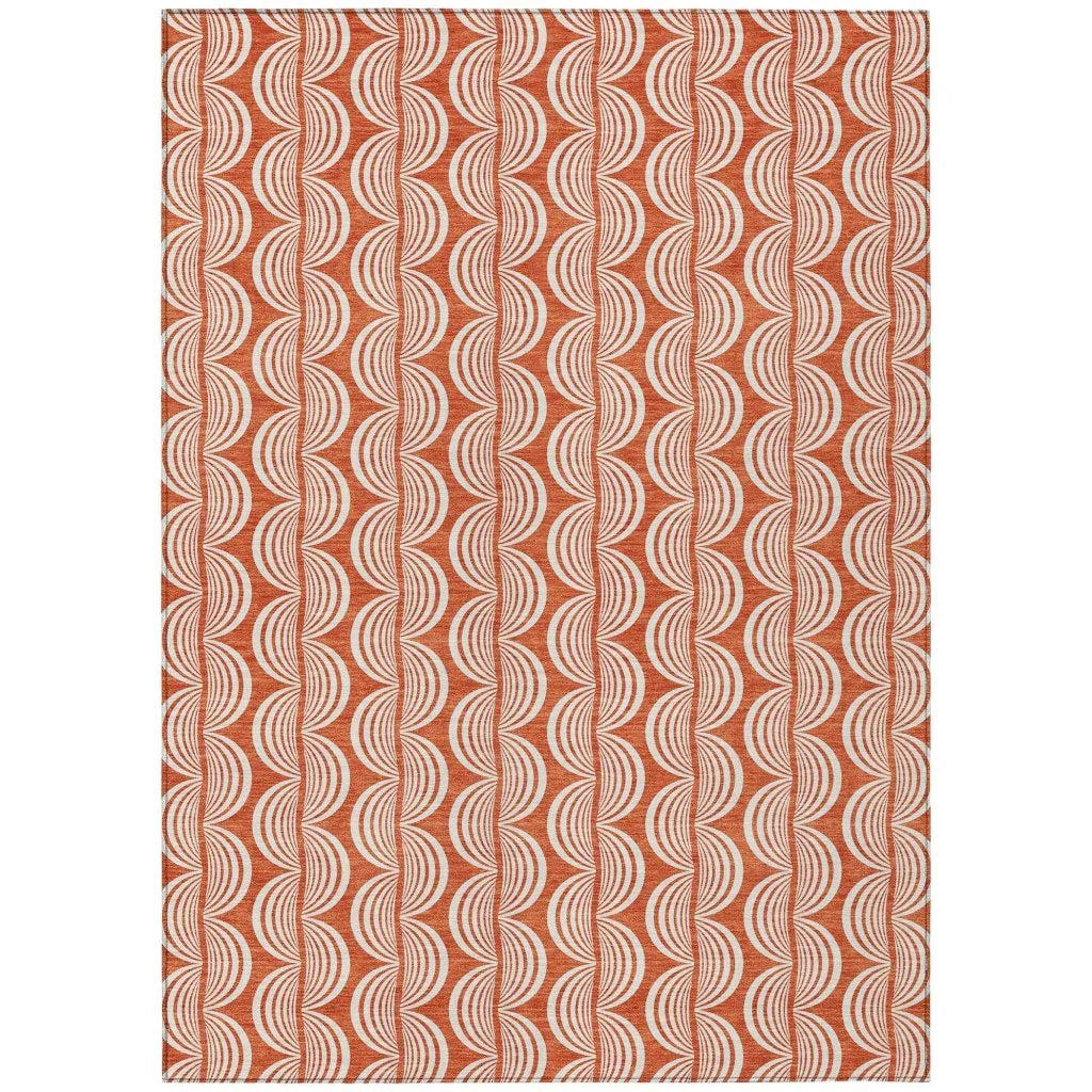 LOOMLAN Rugs Kairova Coral Washable Indoor-Outdoor Rug
