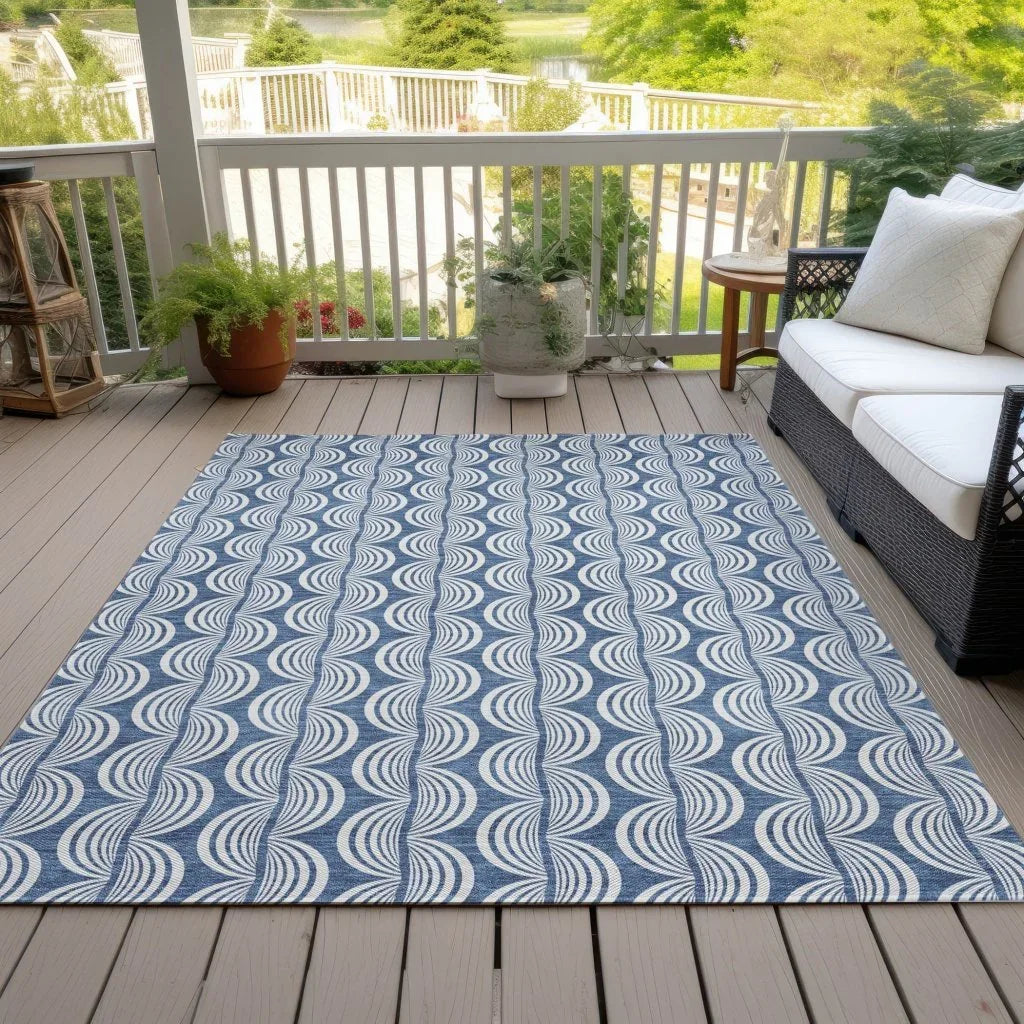 LOOMLAN Rugs Kairova Denim Washable Indoor-Outdoor Rug