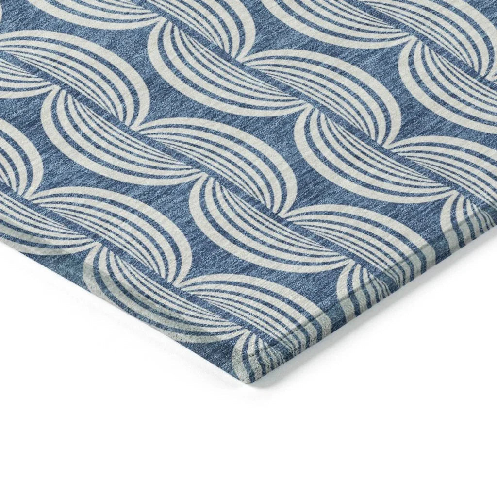 LOOMLAN Rugs Kairova Denim Washable Indoor-Outdoor Rug
