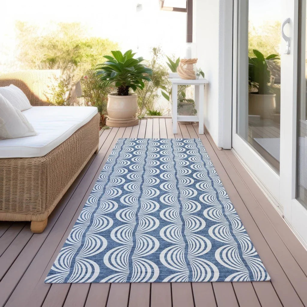 LOOMLAN Rugs Kairova Denim Washable Indoor-Outdoor Rug