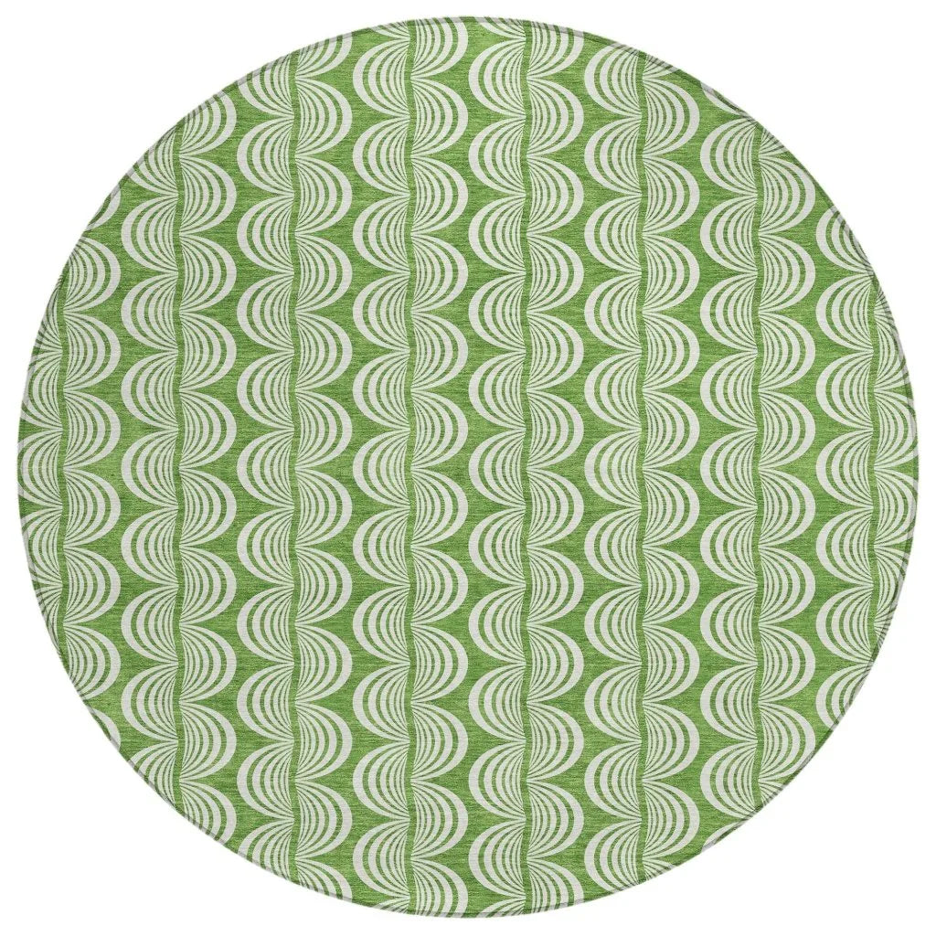 LOOMLAN Rugs Kairova Green Washable Indoor-Outdoor Rug