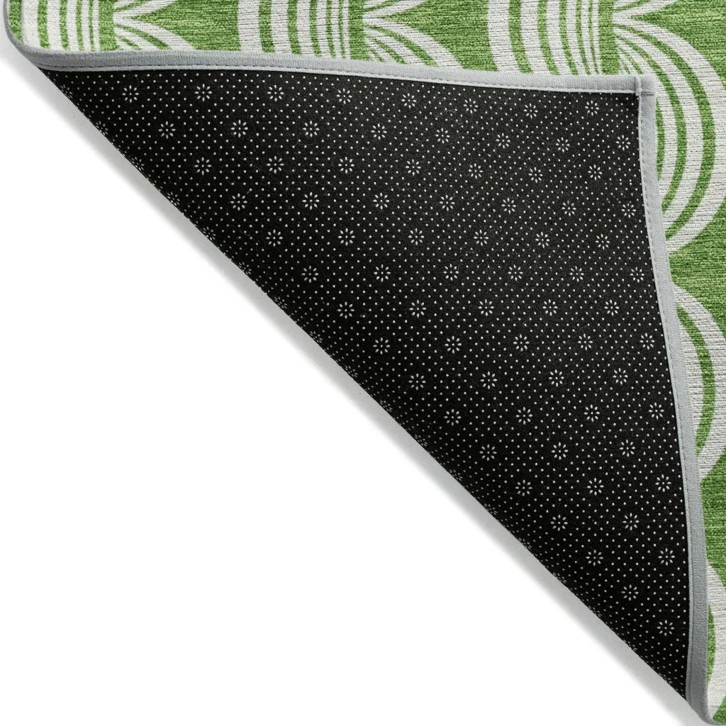 LOOMLAN Rugs Kairova Green Washable Indoor-Outdoor Rug