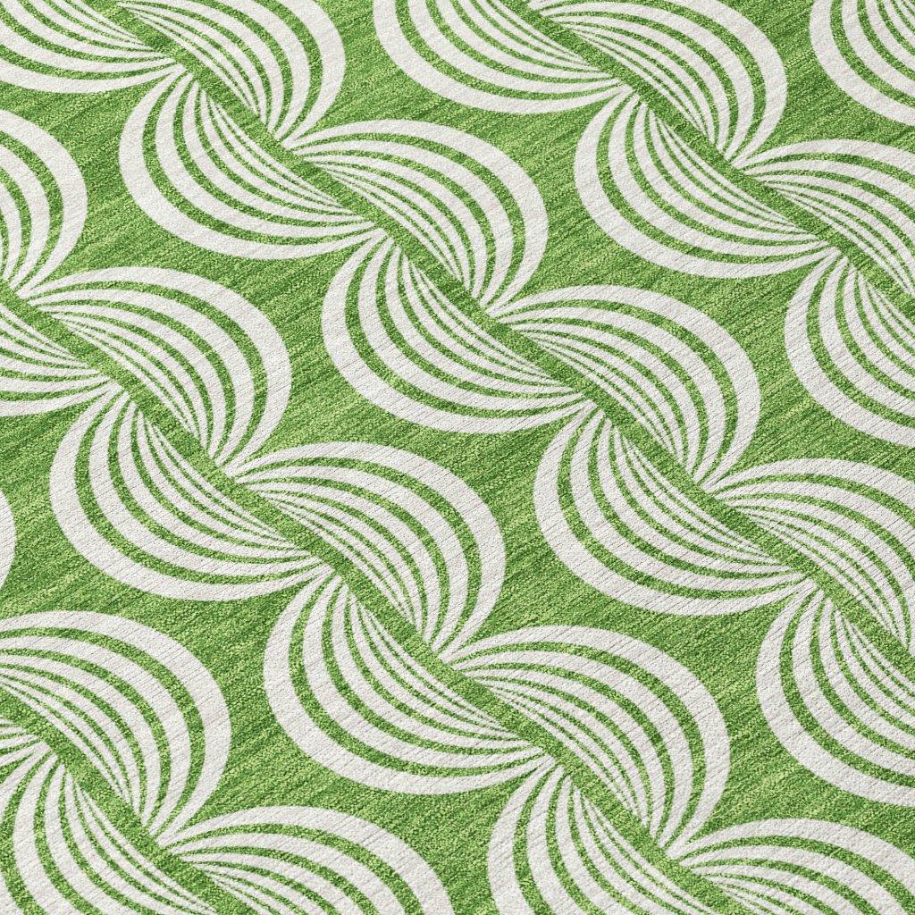 LOOMLAN Rugs Kairova Green Washable Indoor-Outdoor Rug