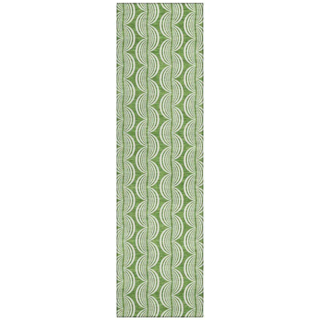 LOOMLAN Rugs Kairova Green Washable Indoor-Outdoor Rug