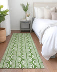 LOOMLAN Rugs Kairova Green Washable Indoor-Outdoor Rug