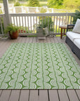 LOOMLAN Rugs Kairova Green Washable Indoor-Outdoor Rug
