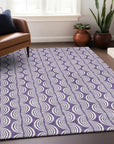 LOOMLAN Rugs Kairova Purple Washable Indoor-Outdoor Rug