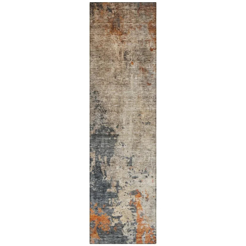 LOOMLAN Rugs Karima Brown Washable Indoor-Outdoor Rug