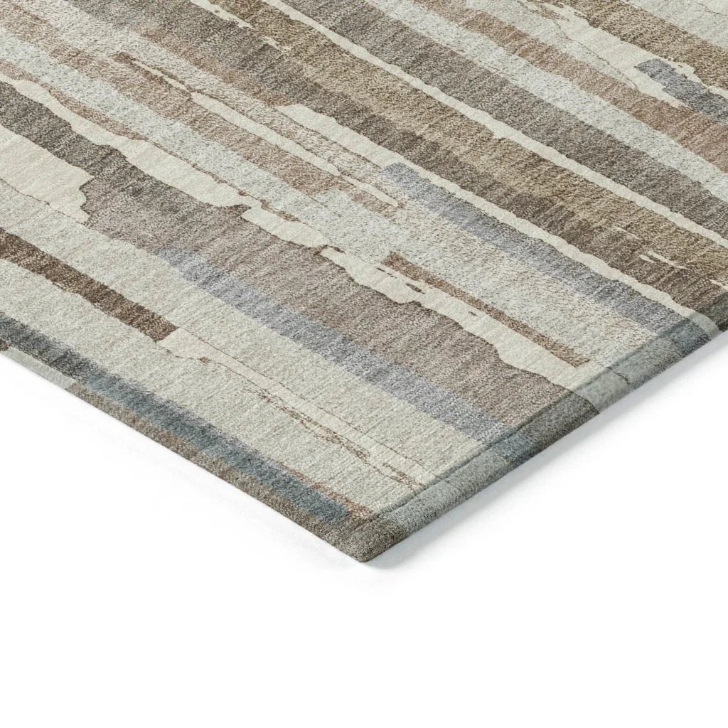 LOOMLAN Rugs Kember Ivory Washable Indoor-Outdoor Rug