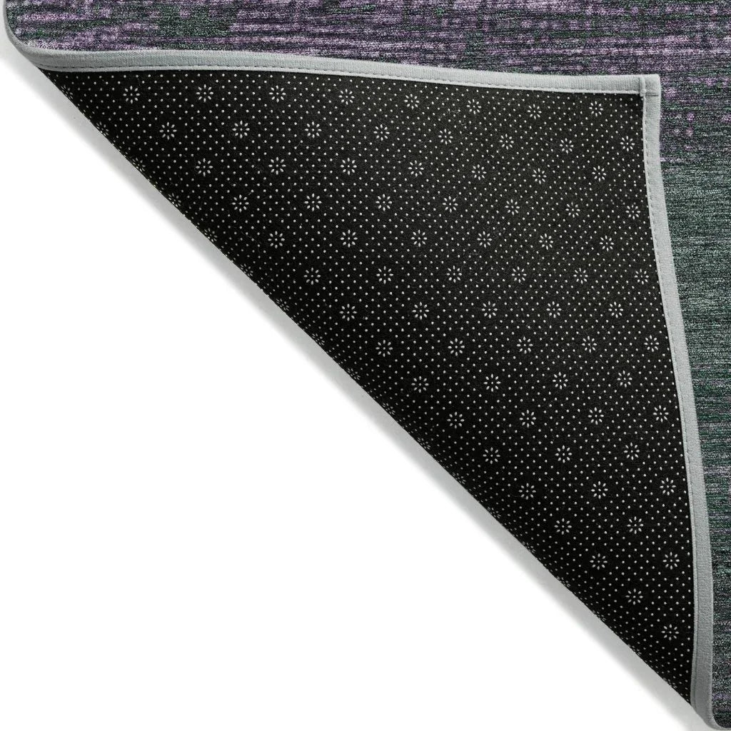 LOOMLAN Rugs Keshira Purple Washable Indoor-Outdoor Rug